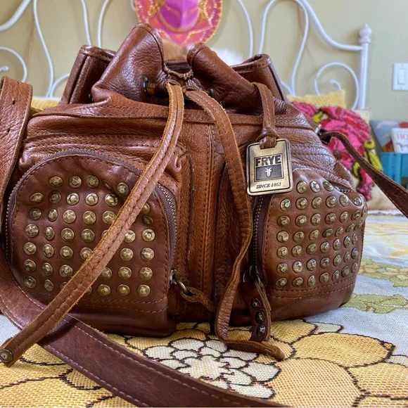 FRYE Brooke Studded Crossbody Drawstring Bag - Picture 6 of 14